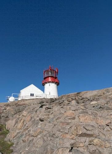 Puzzles for Adults 1000 Pieces Jigsaw Puzzles with Letters on Back Lindesnes Lighthouse Lindesnes a Coastal Lighthouse at The Difficult Hard Cool Puzzle 1000 Piece Puzzle Clearance -  ZONTEKA