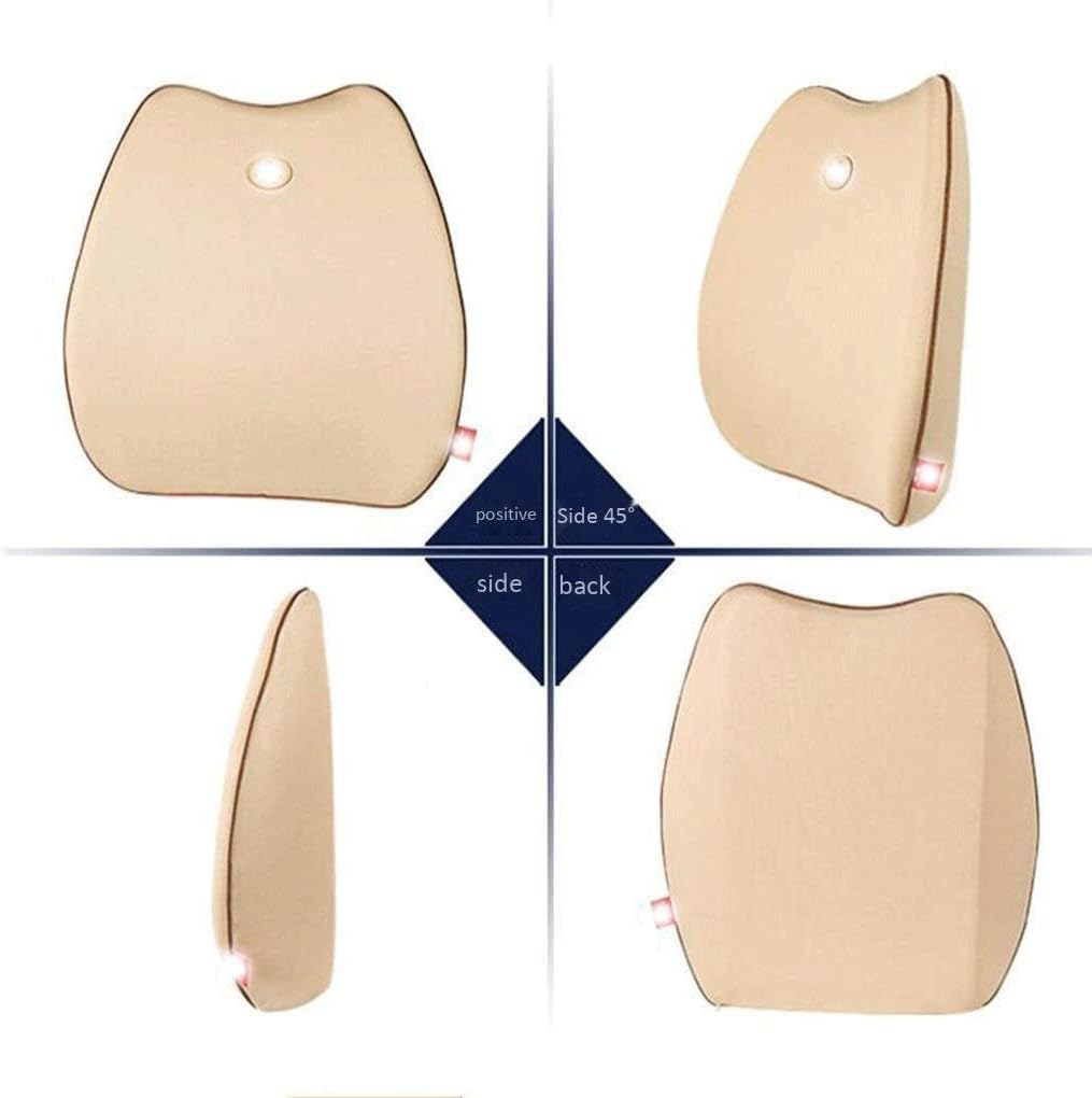 Comfort Supplies Lumbar Support Cushion Memory Foam Posture Corrector Pillow for Home, Car Driving Seat, Travel(Black)