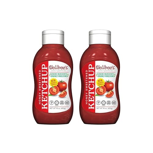 Wellbee's Paquete de 2 Ketchup de miel, aprobado por Paleo y SCD, sin conservantes
