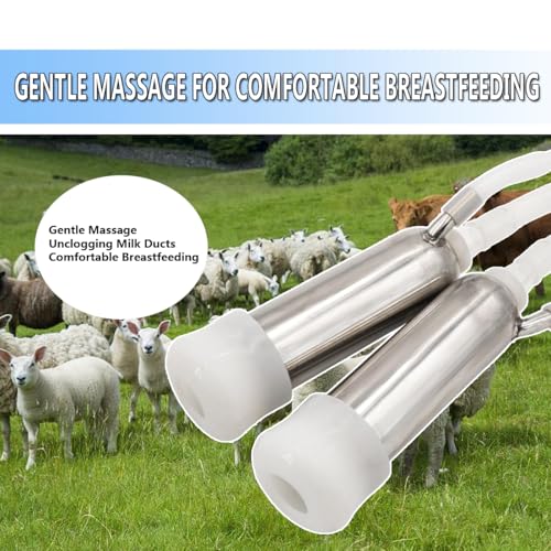 Mungitrice elettrica a pompa per vuoto per mucche e capre con tettarelle e secchio per latte in acciaio inox