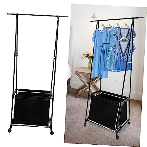 Portant à vêtements OUNONA en métal robuste avec roulettes stables