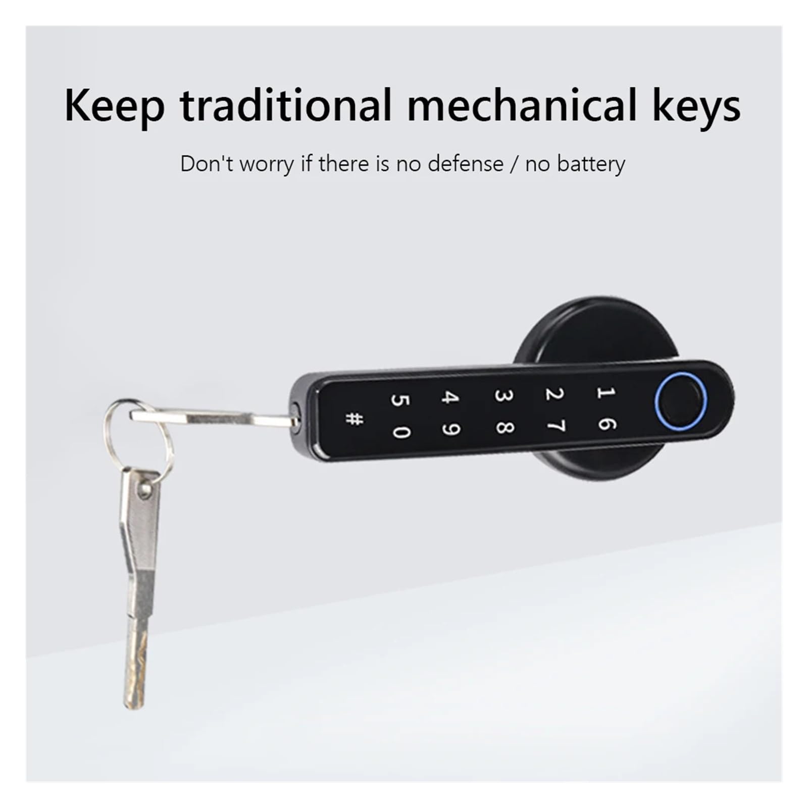 Inteligentny zamek, zamek na linie papilarne, zamek szyfrowy, elektroniczny zamek do drzwi Bluetooth, zamek klamki z możliwością ładowania USB z 2 kluczami Zamek z klamką Zamki do drzwi apartamentowyc
