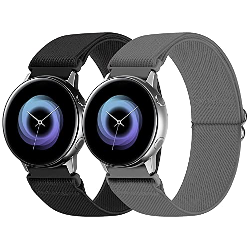 WNIPH 20mm Bracelet de Montre compatible avec Samsung Galaxy Watch 4/5 40mm 44mm/Watch 4 Classic 42mm 46mm/Watch 5 Pro 45mm/Watch 3 41mm/Watch Active 2 40mm 44mm,Nylon Élastique Remplacement Cover