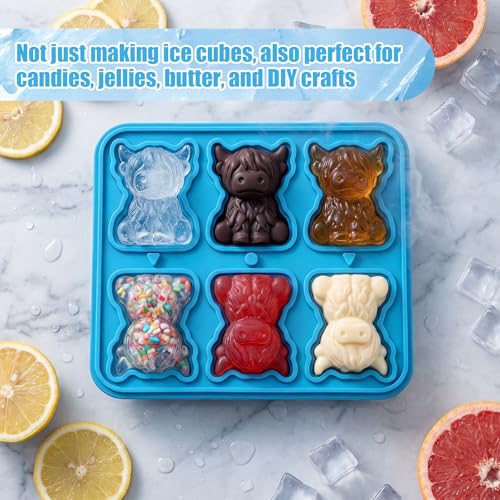 Molde de Cubitos de Hielo 3D Animal x 2 Silicona miniatura 5