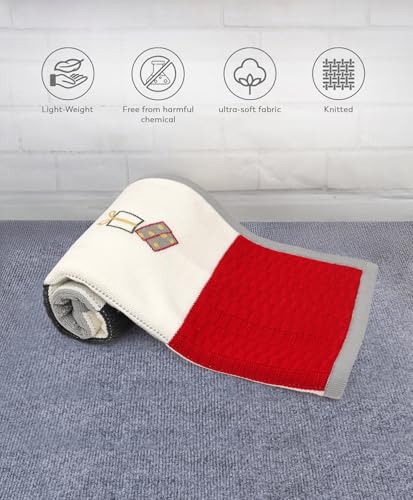 Image of Mi Arcus Christmas Knitted Dual Layer Sherpa Heavy Winter Warm Blanket 0-12 M- Multi