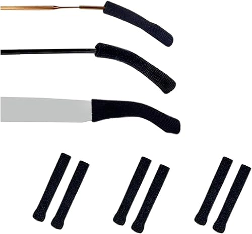 DECKER Antideslizante Gafas Elásticas Temple Tips 3 Pares de Tejer Gafas Suave Cojín de Oído Puños Puntas de Gafas Manga de Oído Calcetín