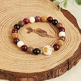 Pulsera de moda con garras de gato, cuentas redondas de palisandro natural y...