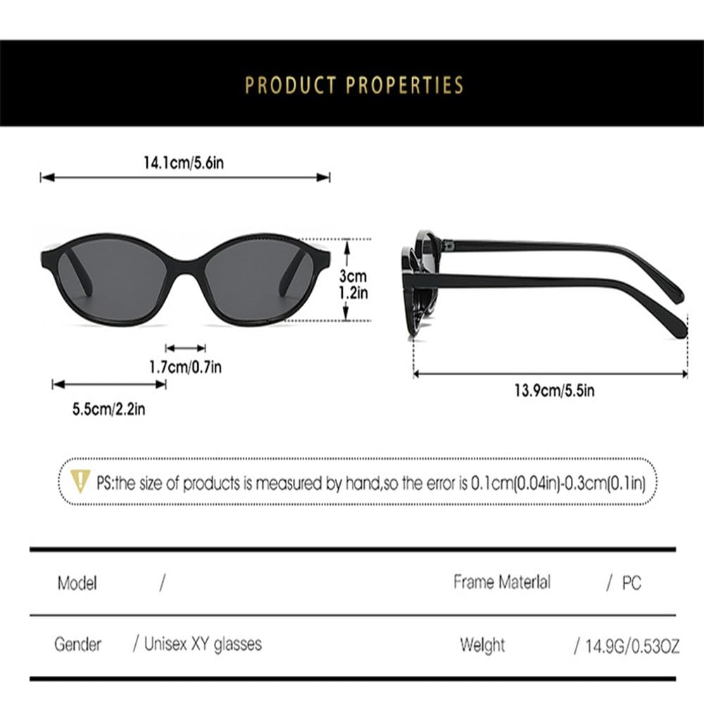 Gafas de sol retro ovaladas estilo ojo de gato para mujer, modernas, pequeñas y estrechas.