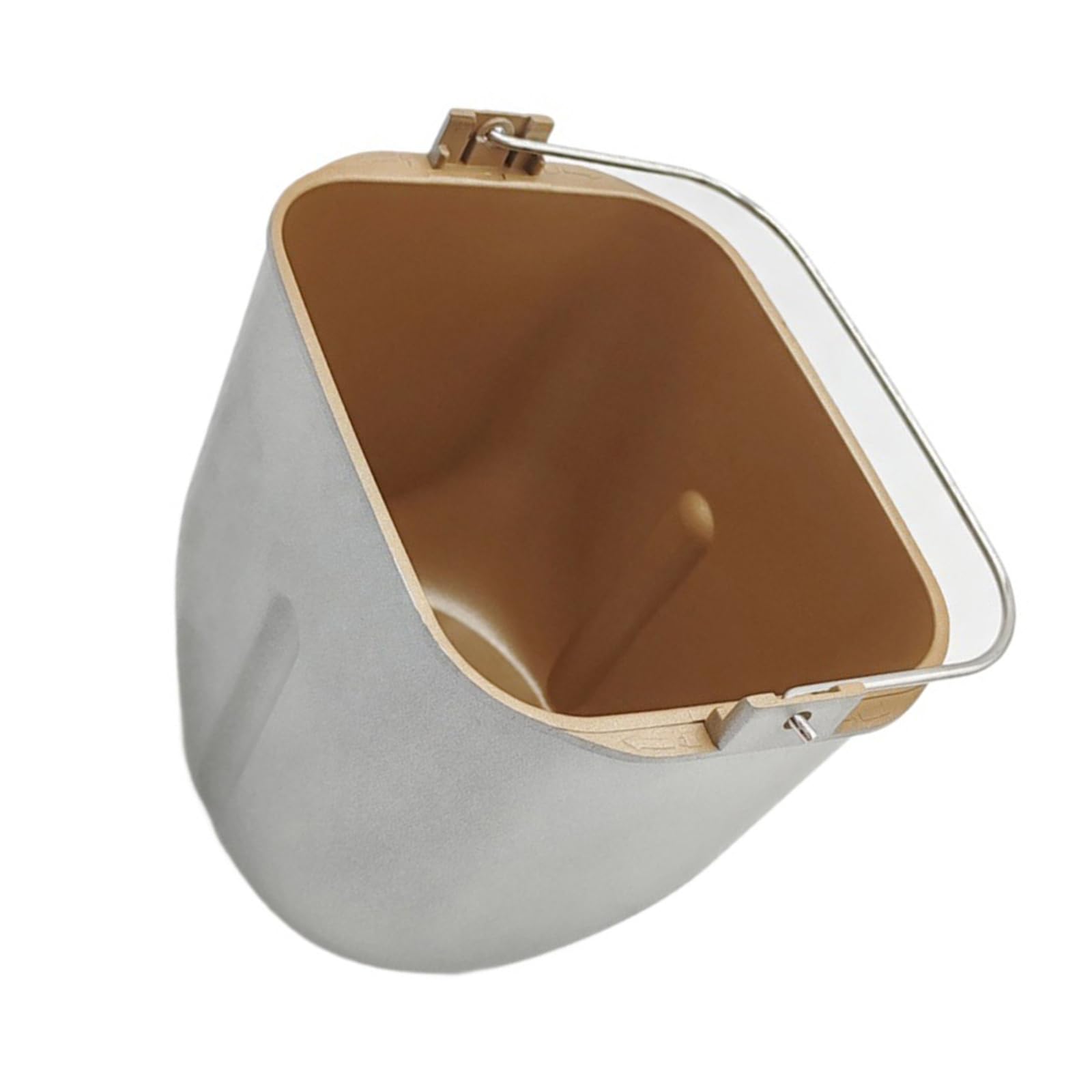 FROMCEO Bread Maker Bread Container Replacement Pan for Select Machines Silver Gold Metal Inner Bucket for Dough Mixing and Homemade Loaves Maker Bucket