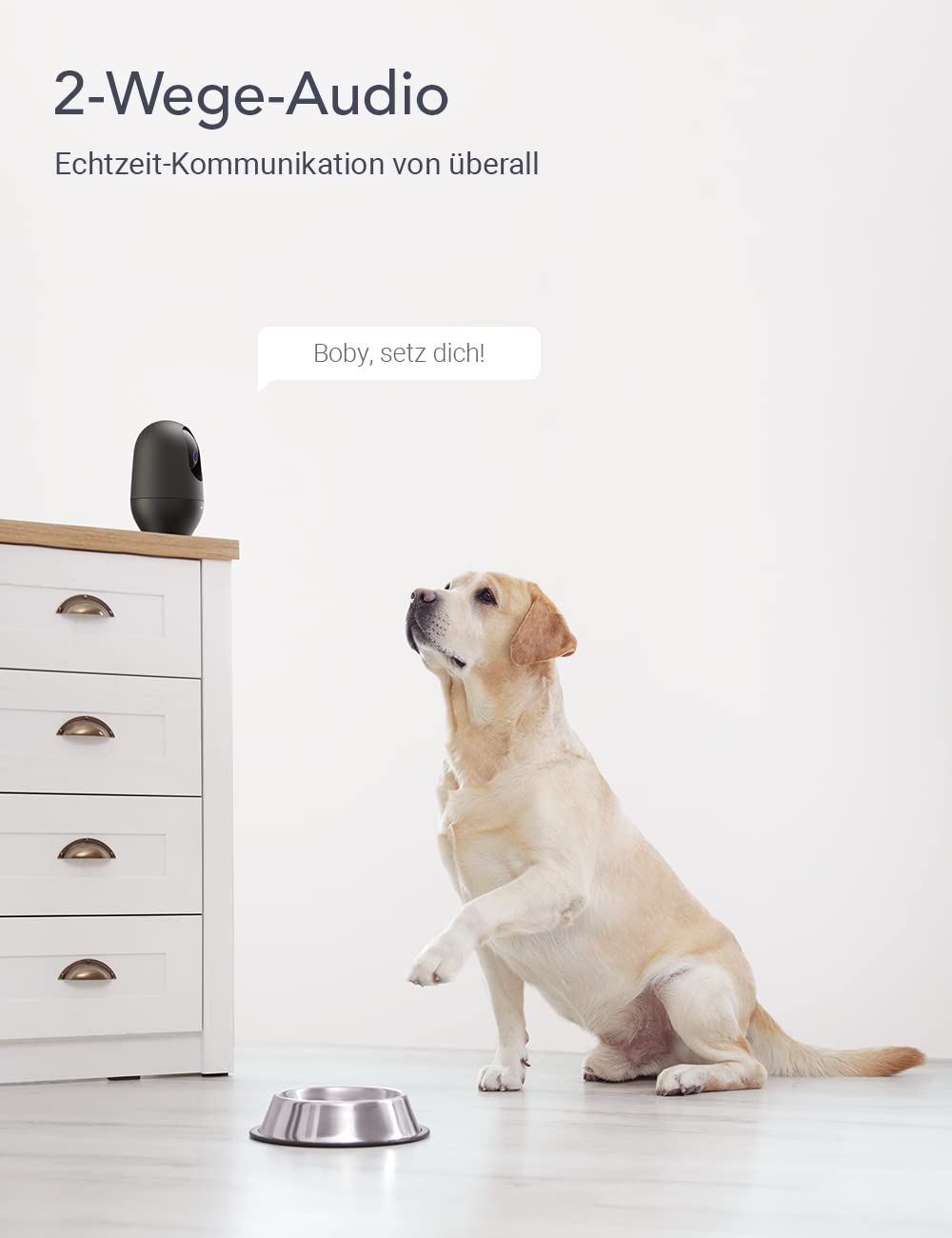 nooie Babyphone avec caméra 2K, 360 °, caméra de Surveillance WiFi, caméra de Surveillance intérieure, caméra pour Chien avec Application, Suivi de Mouvement, Vision Nocturne, Audio bidirectionnel