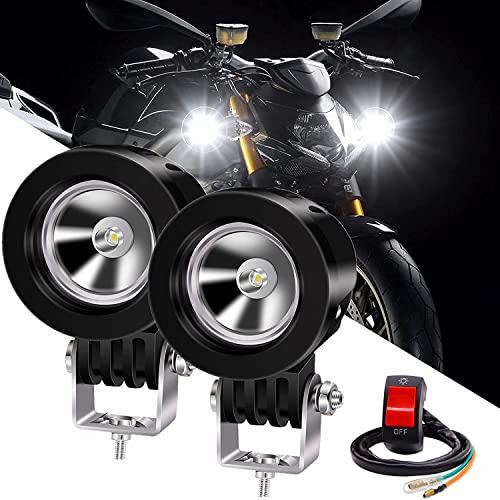 10W Phare de Travail LED, Moto Feux Additionnels Feux Anti-brouillard 12V 24V LED Phares Avant Off Road Phares pour Voiture Camion Tracteur SUV Bateau, 2Pcs Cover