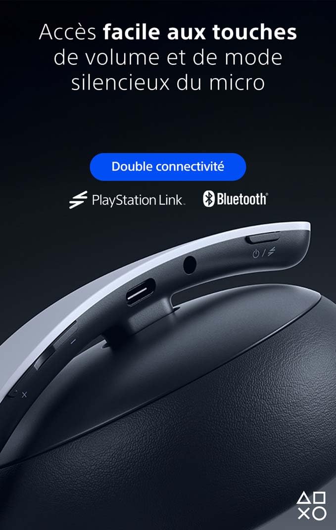 Playstation Sony, Casque-Micro sans Fil Pulse Elite 5, Compatible PC et Mac, Audio sans Perte Link, Micro Rétractable, Réduction de Bruit IA, 30h d’Autonomie, Couleur : Noire