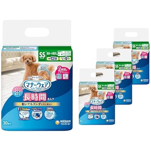 マナーウェア 長時間オムツSS 30枚×4 ペット用品 ペット用おむつ