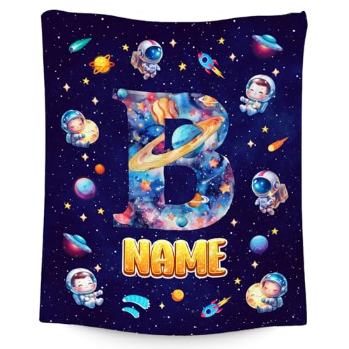 Boys Blankets - Personalized Planet Gifts for Kids - Cozy Lightweight Throw Blanket for Sofa & Bedroom Decor