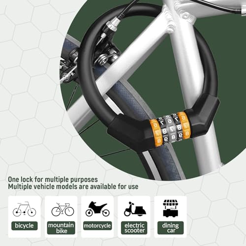 Round 5-Digit Combination Bike Lock
