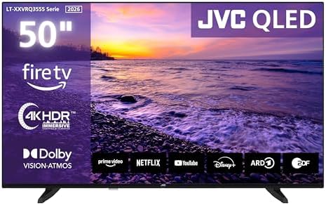 JVC LT-50VRQ3555 Fernseher 50 Zoll Fire TV 4K QLED Smart TV mit D...