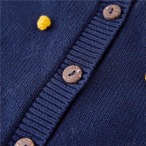 Girls Long Sleeve Cardigan Sweater Toddler Infant Button Closure Knitted Cable Cardigan Outerwear Coat3