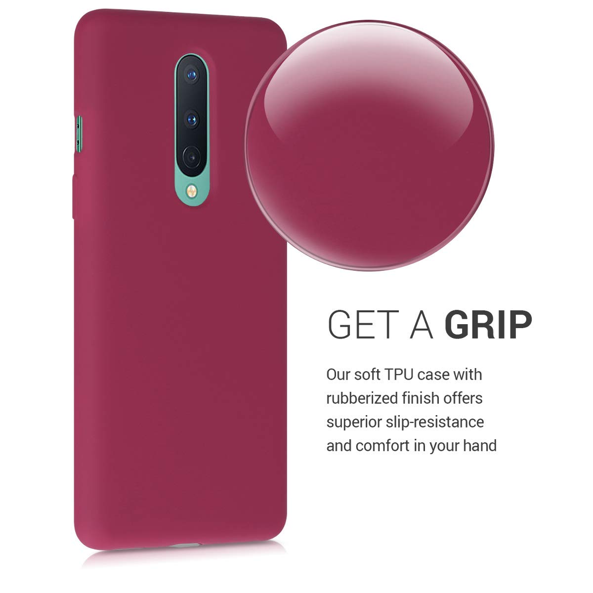 kwmobile Cover per OnePlus 6 Custodia - Back Case per Smartphone in Silicone TPU - Protezione Gommata - lavanda pastello
