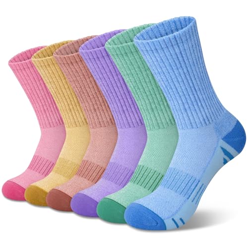 Tialfas Calcetines Deportivos para Mujer 6 Pares Tobilleras Transpirables con Soporte Arco Algodón Tallas Para Senderismo Gimnasio y Running