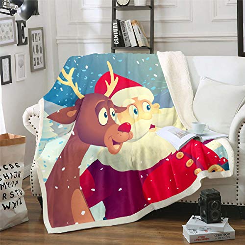Greneric Christmas Sherpa Blanket