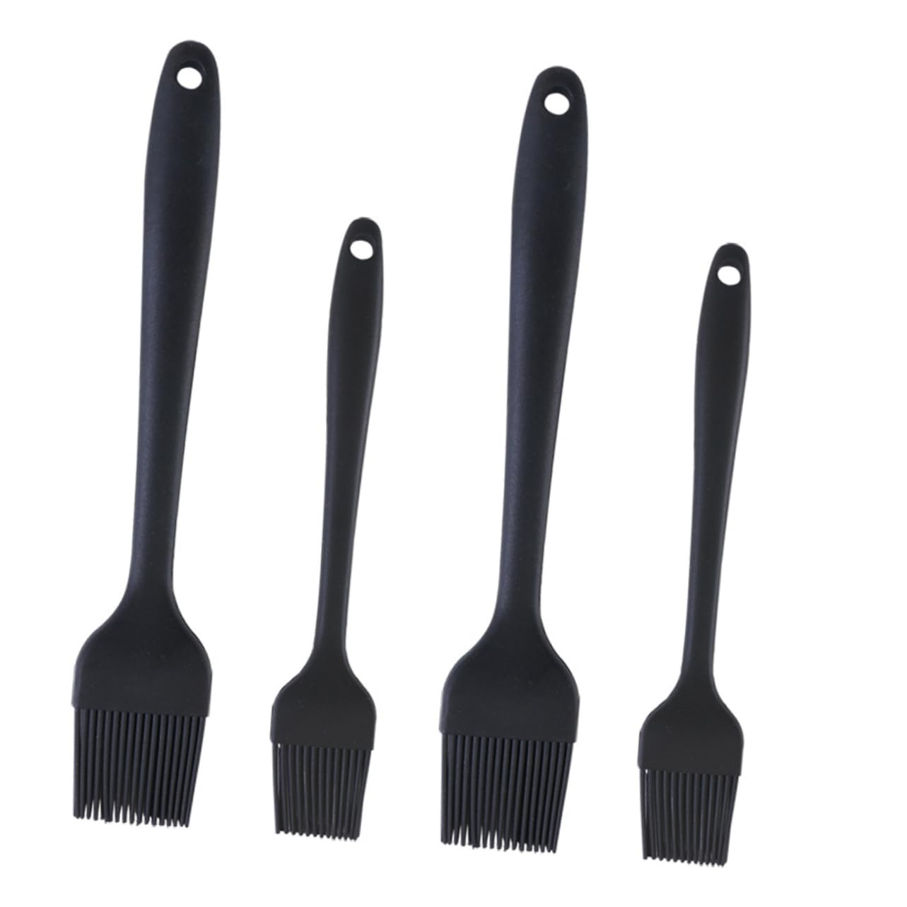 PRETYZOOM 4pcs Silicone Basting Brush Food-grade High-temperature Resistant Kitchen Oil Brush for Bbq Grilling and Baking Ergonomic Handle Easy to Clean Non-stick