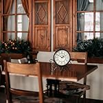 HZDHCLH Vintage Table Clocks for Living Room Bedroom Decor, Silent Decorative Farmhouse Shelf Clock Battery Operated, Small Rustic Mantel Clock with Roman Numerals (Black,11 inch) - Image 4