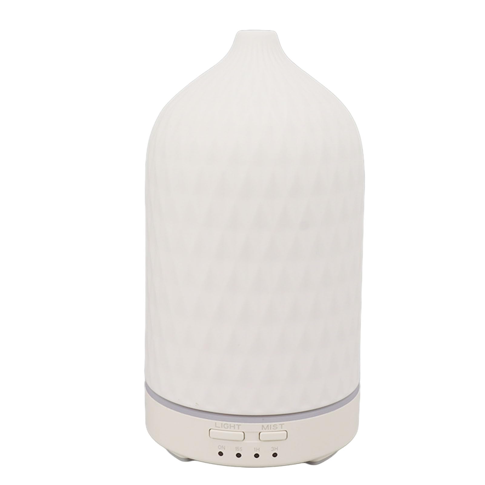 Fdit Diffusore Aromi Ceramico Ultrasuono, Umidificatore Nebbia Fresca con Luce LED 7 Colori, Timer Spegnimento Automatico per Ufficio Casa (Spina europea)