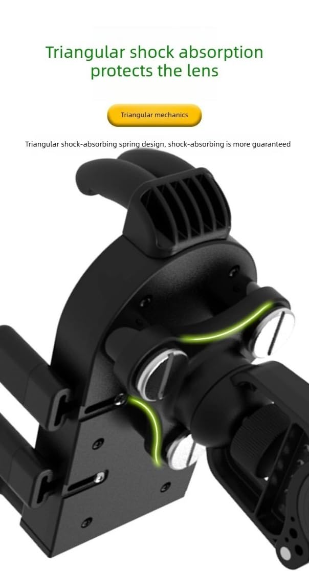 Supporto Telefono Moto GPS Antishock Smartphone Manubrio Specchietto Retrovisore Airbag Ammortizzatore(NERO,Mirror)