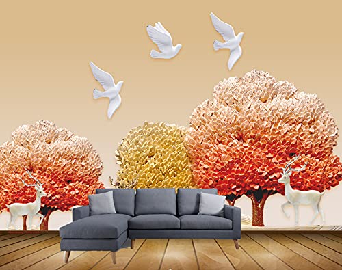 Beibehang Exclusive BRZ1363 Beautiful Trees Birds HD 3D Wallpaper(182 cm x 91 cm)