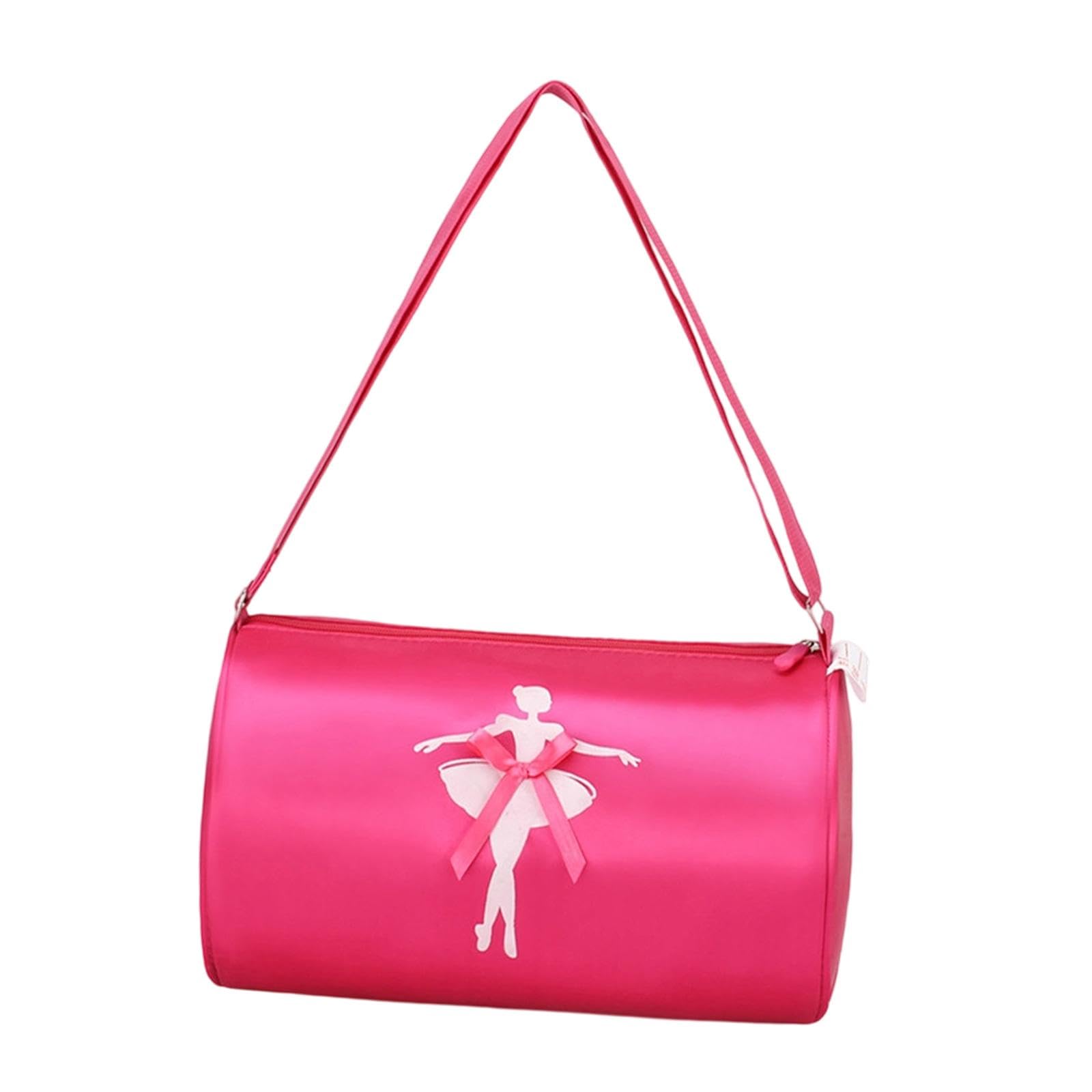 HEAVENGLOW Girls Duffle Bag Sweet Ballet Dance Bag for Sports Dance Recitals Gymnastics Rose red|Backpacks & Bags-image-8