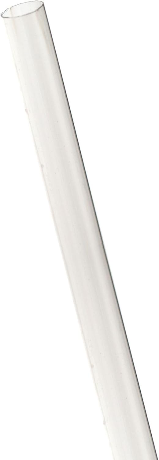 Eco-Products Compostable Plastic Straws, 7.75" Long, 5mm Diameter, Case of 9600, Clear Disposable Plant Based PLA Plastic, Standard Sized Drinking Straws, ASTM Compliant, BPI-Certified