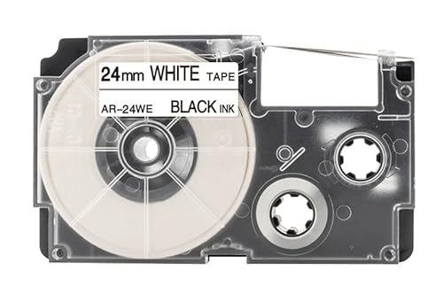 XR-24WE 対応 カシオ ネームランド 用 互換 テープ カートリッジ 24mm 白地 黒文字