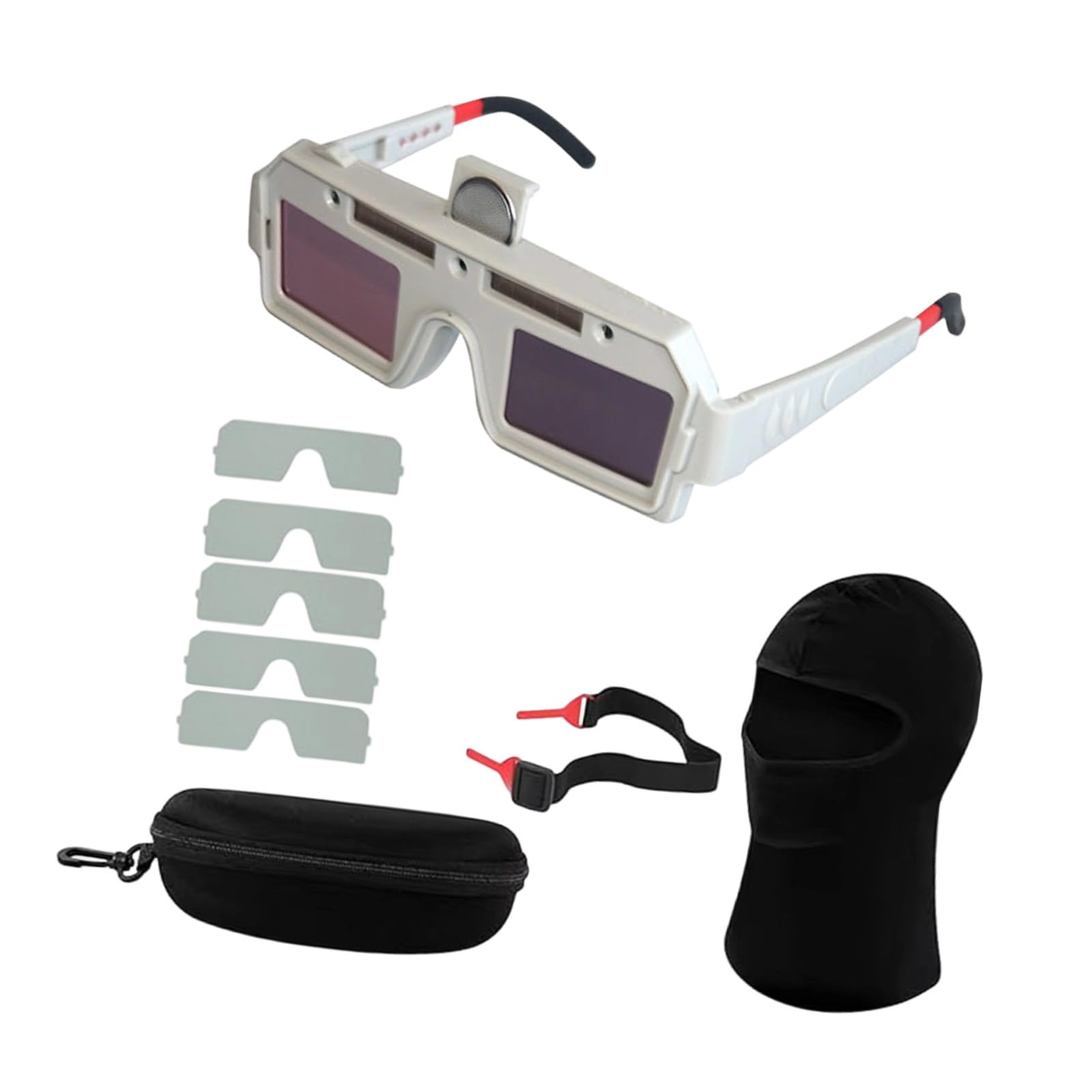 Apglsxy Grey Auto Dimming Welding Goggles Eye Protective Lens Glasses Tool Welding Glasses For Tig Cutting Replaceable Battery Goggles