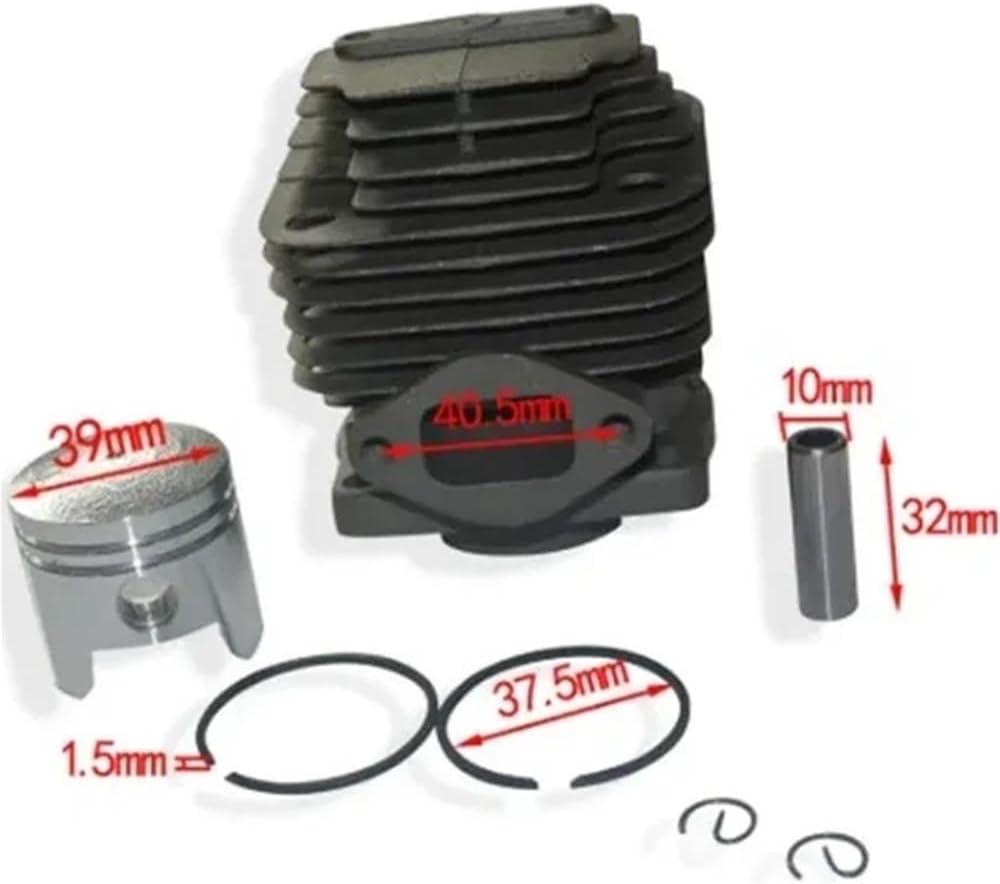 39mm Cylinder Piston Ring Gasket Kit Fit for T200 Mower