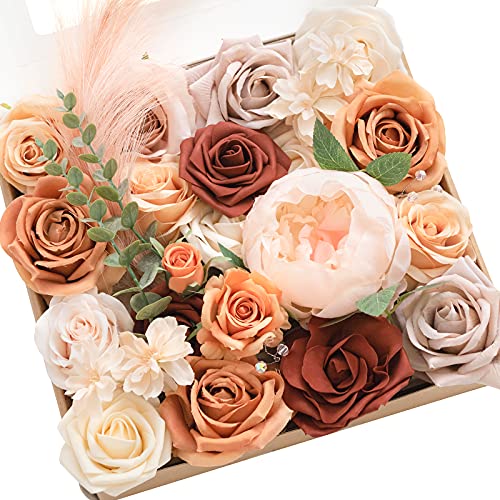 Ling's Moment Combo de flores artificiales de peonía para bricolaje, ramos de boda, centros de mesa, arreglos para fiestas, baby shower, decoración del hogar..