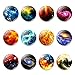 YDZB 12 Stück Universum Magnet 30mm Runde Glasmagnete für Kinderzeichnung, Magnetisches Whiteboard, Karte, Foto, Büro, Schule, Zuhause Dekorativer Magnet