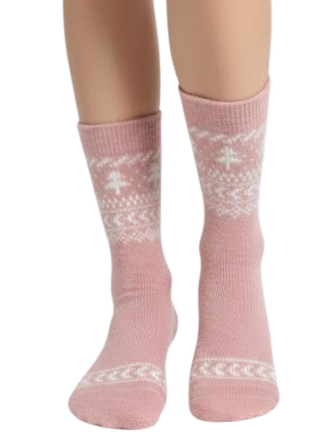 cdeck Winter Wool Socks for Women | Pure Wool | Warm Soft Breathable Woolen Crew Socks for Everyday Use | Pink-picture-23