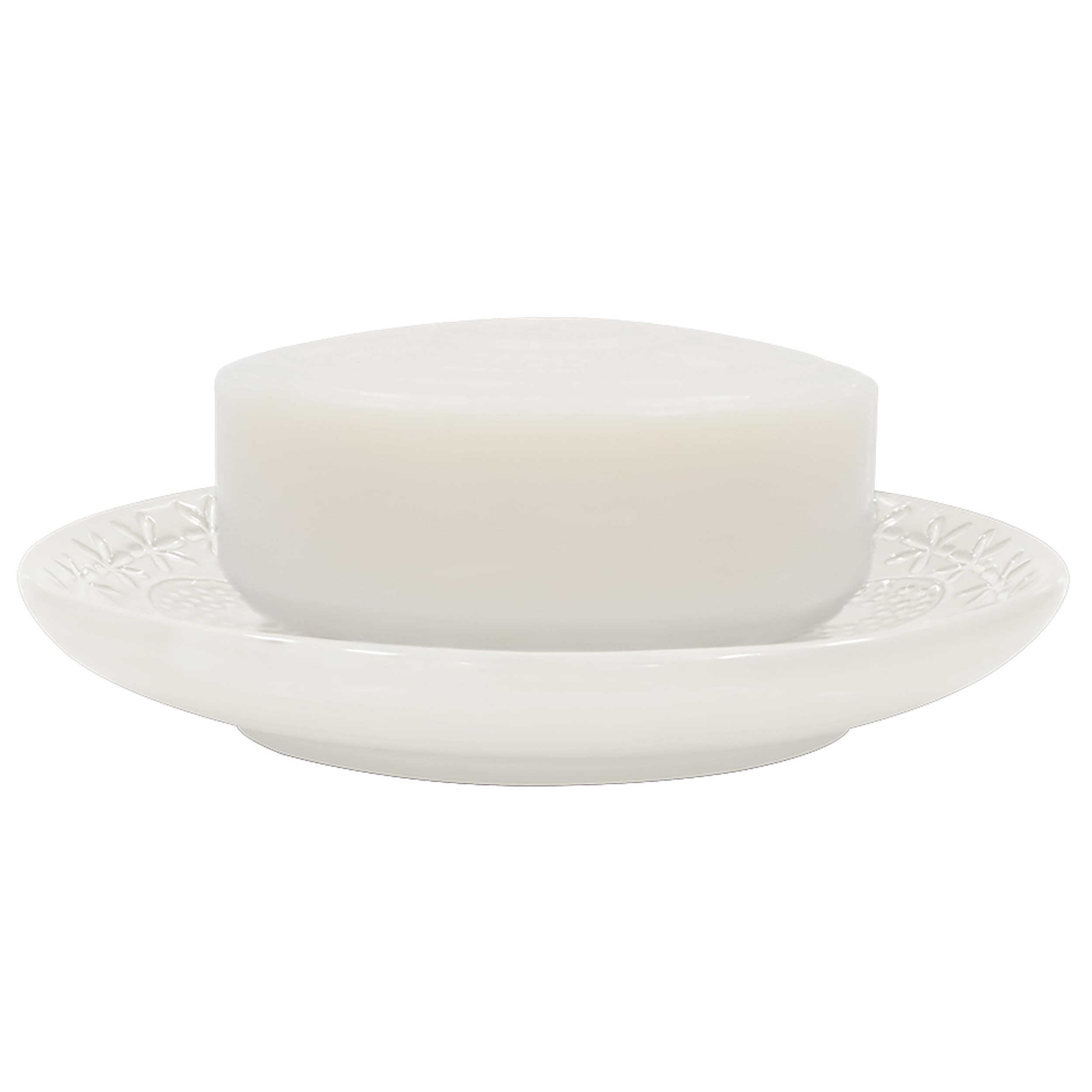 Spirella Porte-Savon Soap Dish Stone Look Decorative Bathroom Equipment Soap Dish Relief Dimensions: 10.3 x 1.3 cm White