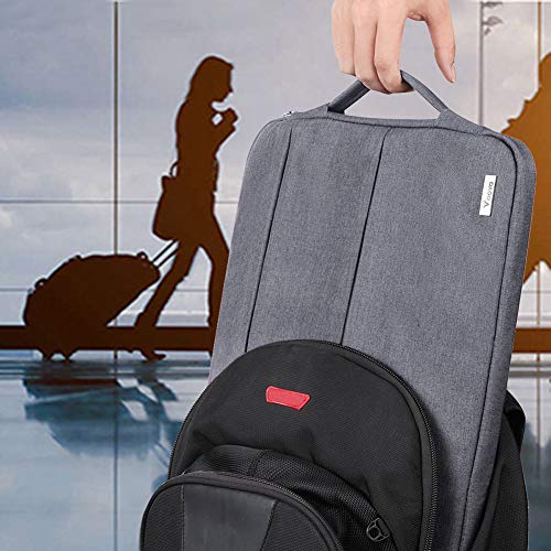 V Voova Laptop Sleeve Carrying Case 15 15.6 Inch(39X27X2Cm),Compatible With 16 Inch Macbook Pro,15" Surface Book 3/Laptop 4,Hp,Asus Acer Samsung Chromebook,Computer Cover Bag With Handle,Grey #TOP5