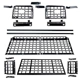 HIGH FLYING for GWM Tank 300 2020-2024 Car Accessories Molle Panels Storage Modular System Trunk Shelf Organizer Interior Rear Cargo Racks (Side+Shelf+Roof Petrol)