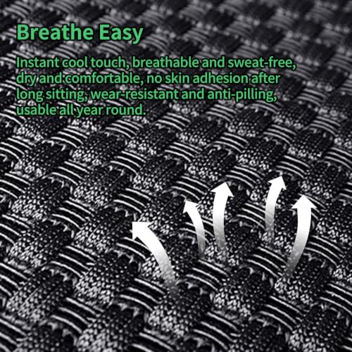 Image of Fit Gladiator Car Seat Covers for Jeep Gladiator 2020-2024 2025 2026-Upgraded Premium Waterproof & Breathable Leather, Airbag Compatible, All-Weather Seat Cushion Protector,Full Set,Blue