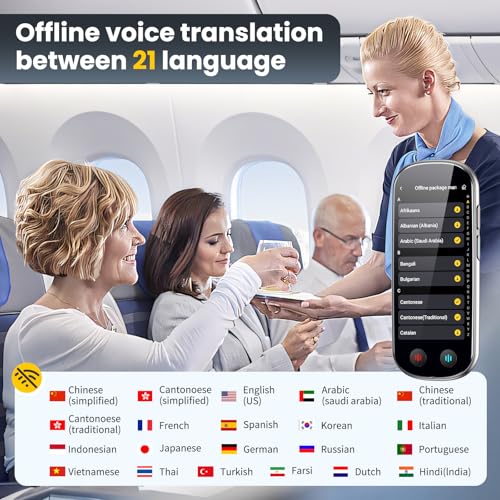 Language Translator Device No WiFi Needed, AI Translator with ChatGPT, Two Way Real Time Voice Translator Device with 150+ Languages, Recording/Offline/Photo Translation for Travel Business Learning - Image 5