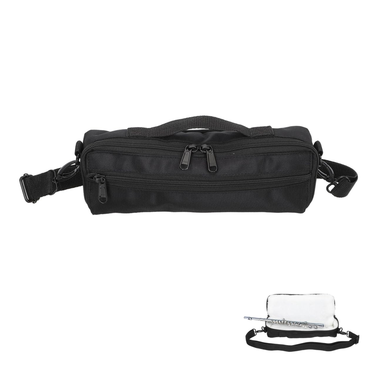 Milisten Piccolo-Aufbewahrungstasche Tragbare Piccolo-Tragetasche Für Piccoloflöte Leichtes Etui Für Holzblasinstrumente 26.00 X 10.00 X 6.00 Cm Für Unterwegs Und Sichere Aufbewahrung