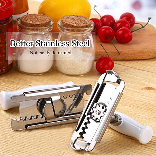 Adjustable Jar Opener For Weak Hands Stainless Steel Anti-Skid Can Openers Labor-Saving Twist Screw Capping Tool, Fit Seniors, Arthritis, Women, Chilren,Bottle Bottle Opener Keychain Included #TOP4