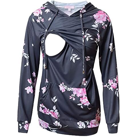 Bhome Long Sleeve Hoodie for Breastfeeding Cover