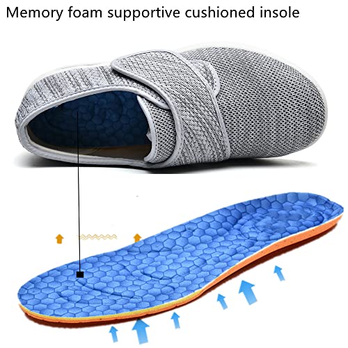 Women's Diabetic Shoes Wide Width Edema Shoes Breathable Memory Foam Lightweight Walking Sneakers for Elderly Swollen Feet3