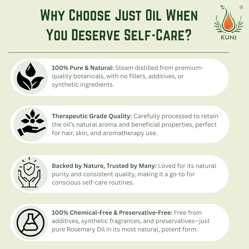 Image of KUNJ Bamboo Essential Oil (Bambusa arundinacea) 100ML - 100% Pure & Natural, Undiluted, Steam Distilled - Therapeutic Grade Oil for Hair Strengthening, Skin Care & Aromatherapy