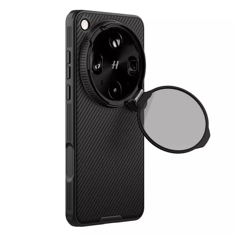 Image of Nillkin Case for Oppo Find X9 Ultra (6.82 inch Inch) CamShield Prop Magnetic Flip Style Transparent Black Lens Camera Protect Mobile Holder TPU + PC Black Color