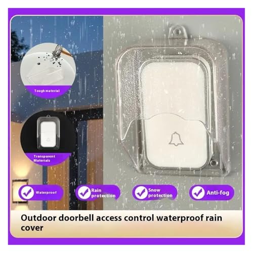 Cubierta protectora para timbre de puerta impermeable Switch Guard con visera protector contra salpicaduras 4
