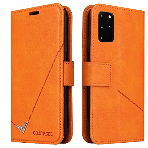 MOONCASE Wallet Case for Samsung Galaxy A52 4G / A52 5G, PU Leather Magnetic Closure Shockproof Flip Cover with Card Holder and Stand Cover Case for Samsung Galaxy A52 4G / A52 5G 6.5" (Orange)